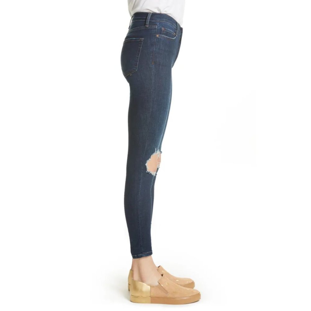 Free People Busted Knee Jeans Distressed Size 25 - Picture 3 of 10